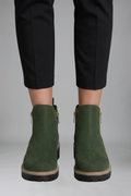 Liv — Women's Suede-Effect Lug Sole Booties