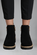Liv — Women's Suede-Effect Lug Sole Booties