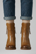 Ada Rose — Women's Cushioned Leather Mid-Calf Boots