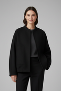 Lavinia — Women’s Oversized Ribbed-Collar Zip Jacket
