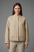 Lavinia — Women’s Oversized Ribbed-Collar Zip Jacket