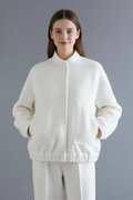 Lavinia — Women’s Oversized Ribbed-Collar Zip Jacket