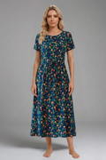 Lettice — Printed Drawstring Midi Dress