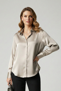 Clemmie — Collared Button-Front Shirt