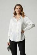 Clemmie — Collared Button-Front Shirt