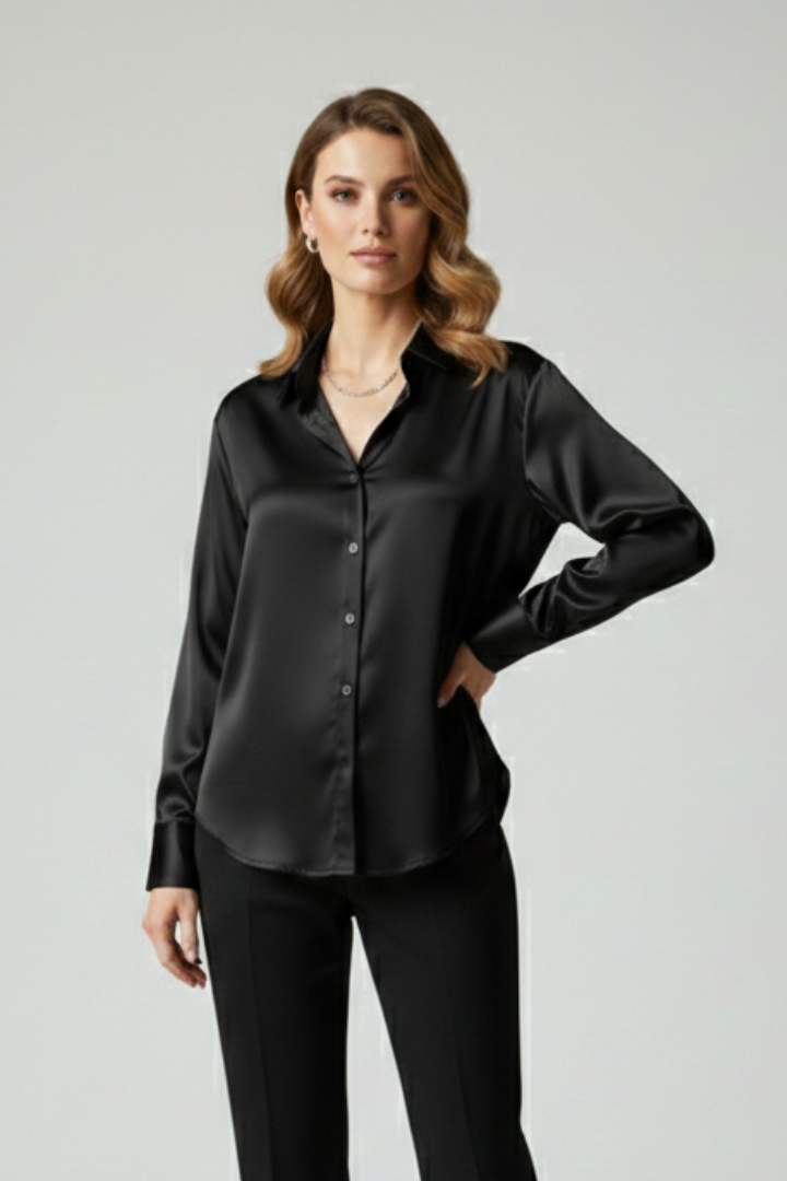 Clemmie — Collared Button-Front Shirt