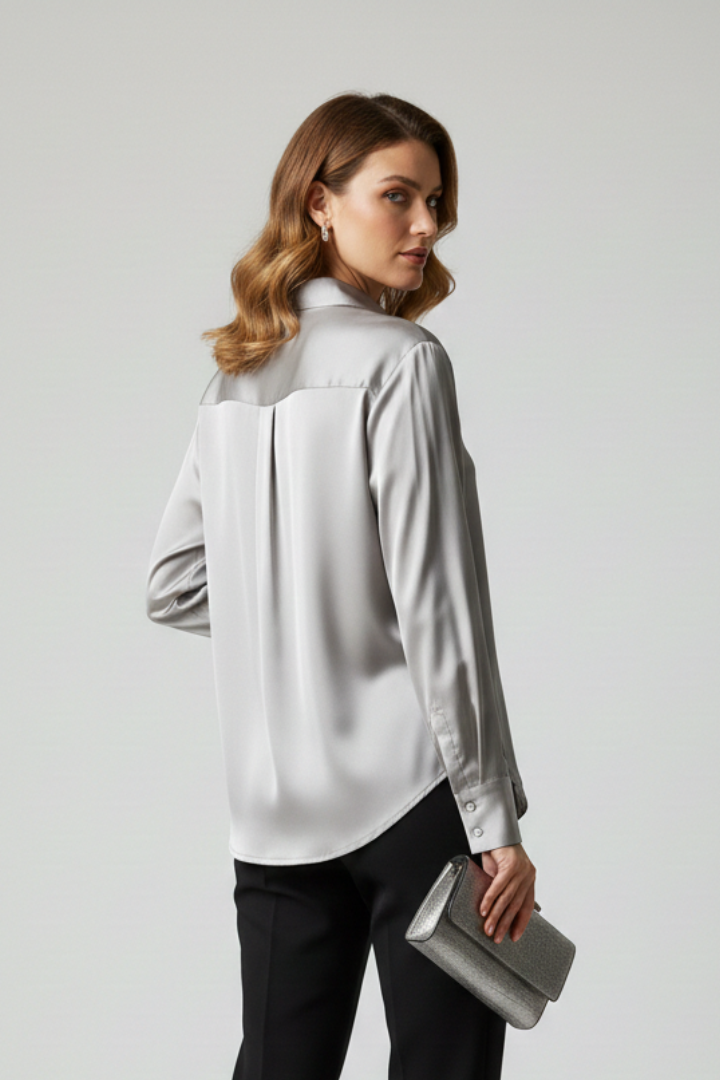 Clemmie — Collared Button-Front Shirt