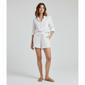 Immy — Drawstring Ruffle-Hem Shorts