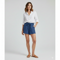 Immy — Drawstring Ruffle-Hem Shorts