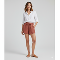Immy — Drawstring Ruffle-Hem Shorts