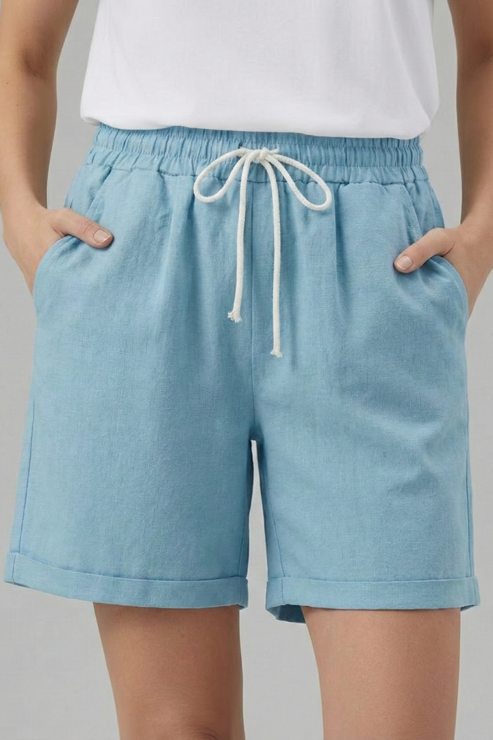 Rue — Drawstring Knee-Length Shorts