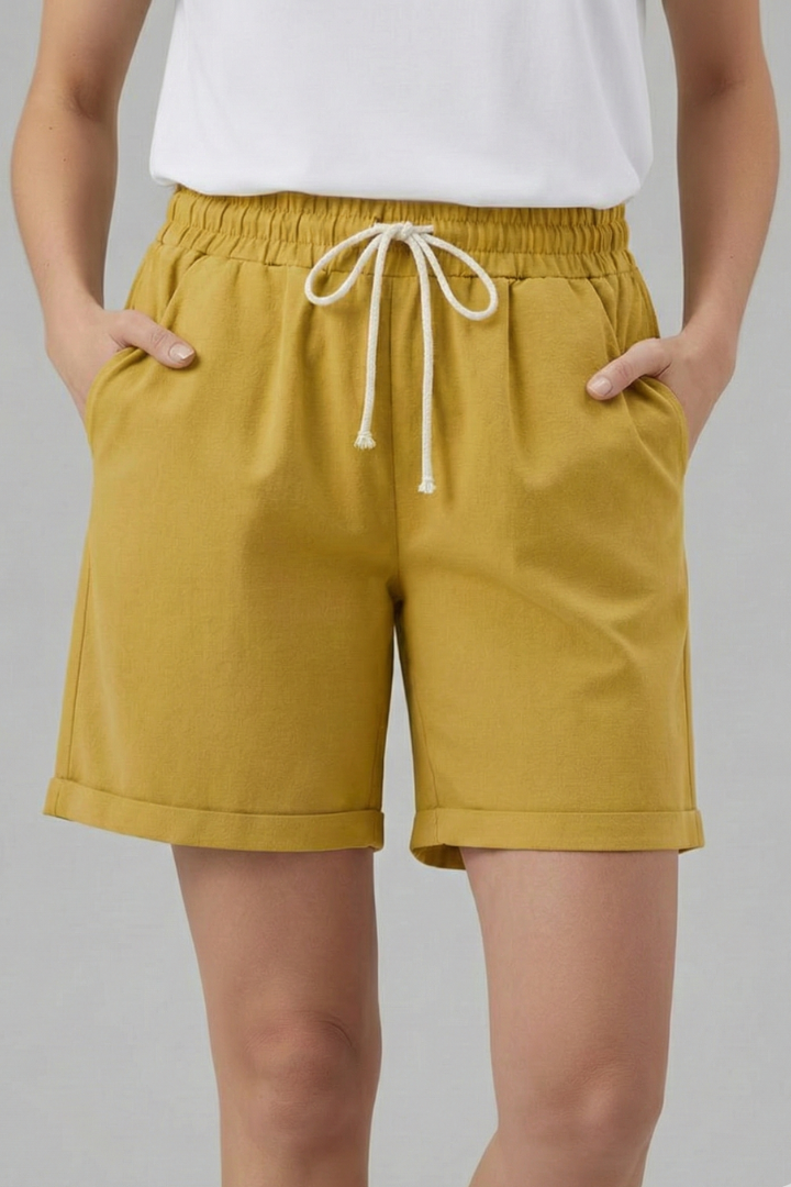 Rue — Drawstring Knee-Length Shorts