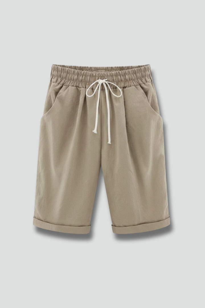 Rue — Drawstring Knee-Length Shorts