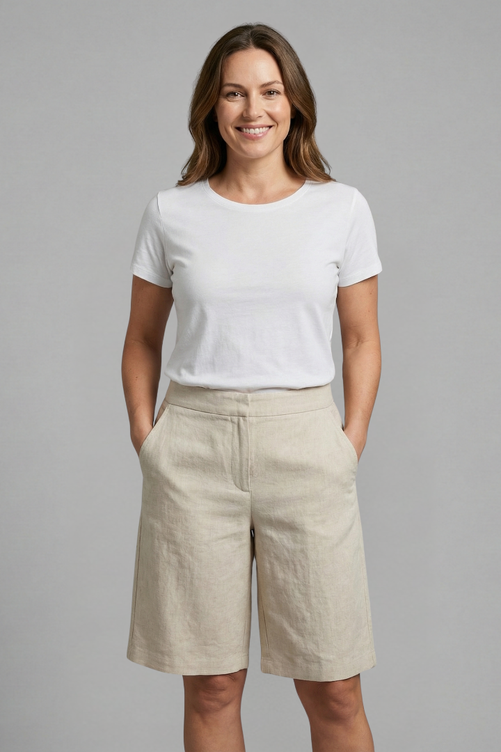 Marnie — Knee-Length Drawstring Shorts