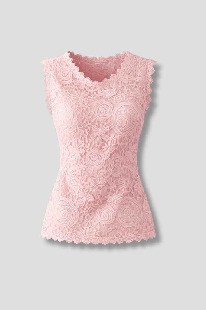 Keeva — Lace V-Neck Blouse