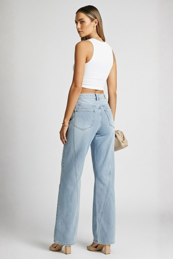 Kayla — High-Waist Straight-Leg Jeans