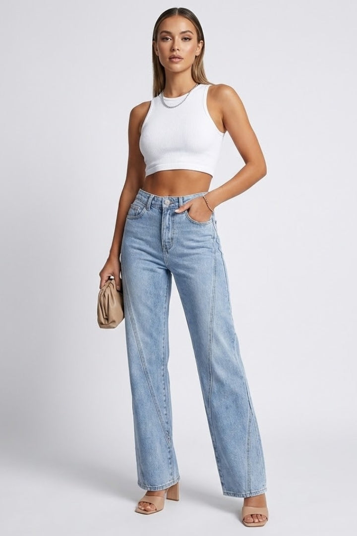 Kayla — High-Waist Straight-Leg Jeans