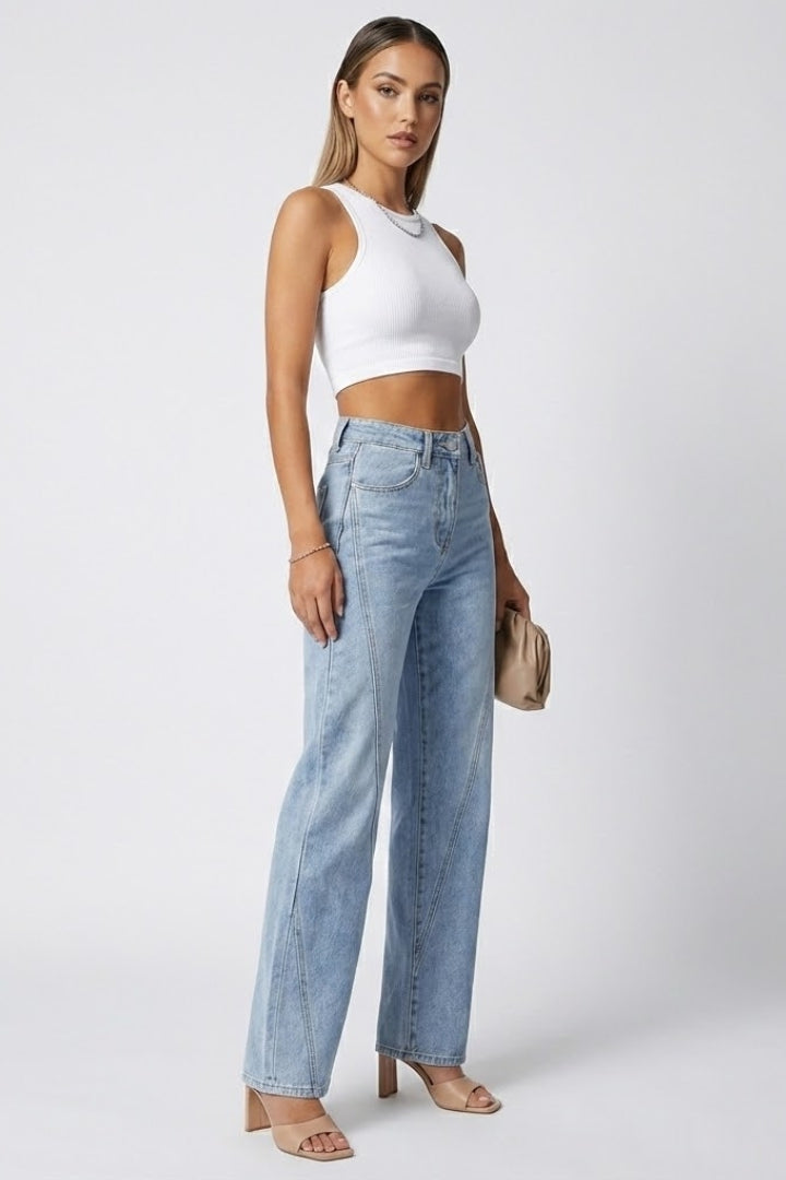 Kayla — High-Waist Straight-Leg Jeans