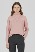 Jocelyn — Women's Cable-Knit Turtleneck Sweater