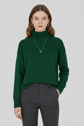 Jocelyn — Women's Cable-Knit Turtleneck Sweater