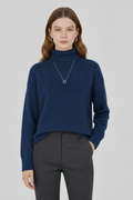 Jocelyn — Women's Cable-Knit Turtleneck Sweater