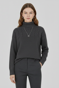 Jocelyn — Women's Cable-Knit Turtleneck Sweater