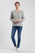Rosaline — Women's Brushed Wide-Neck Sweater