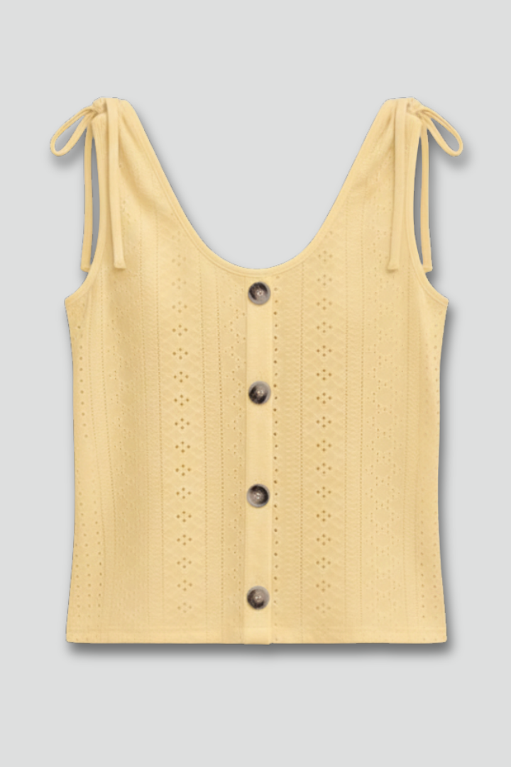 Tansy — Ribbed Button Tank Top