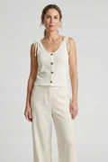 Tansy — Ribbed Button Tank Top