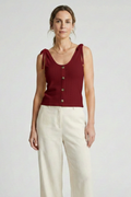 Tansy — Ribbed Button Tank Top