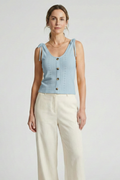 Tansy — Ribbed Button Tank Top