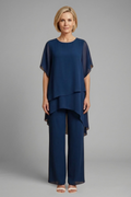 Sidony — Asymmetric-Hem Top & Wide-Leg Set