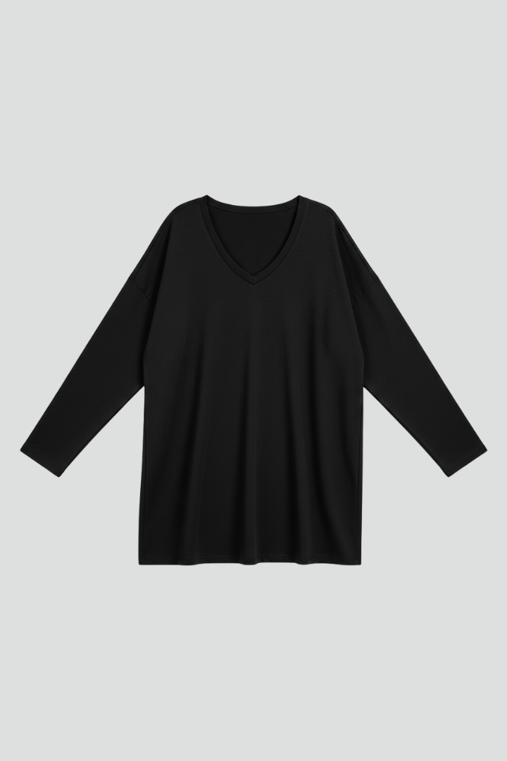 Hattie — V-Neck Long-Sleeve Top
