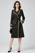 Delia Coat — Textured Belted Trench Coat
