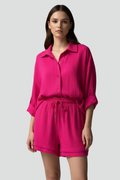 Brigitta — Button Shirt & Drawstring Shorts Set
