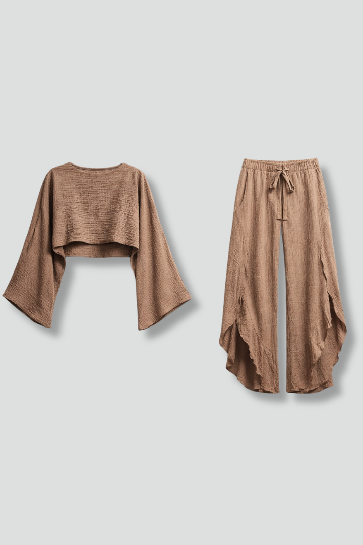 Marisela — Long-Sleeve Top &amp; Wide-Leg Set