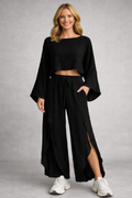 Marisela — Long-Sleeve Top & Wide-Leg Set