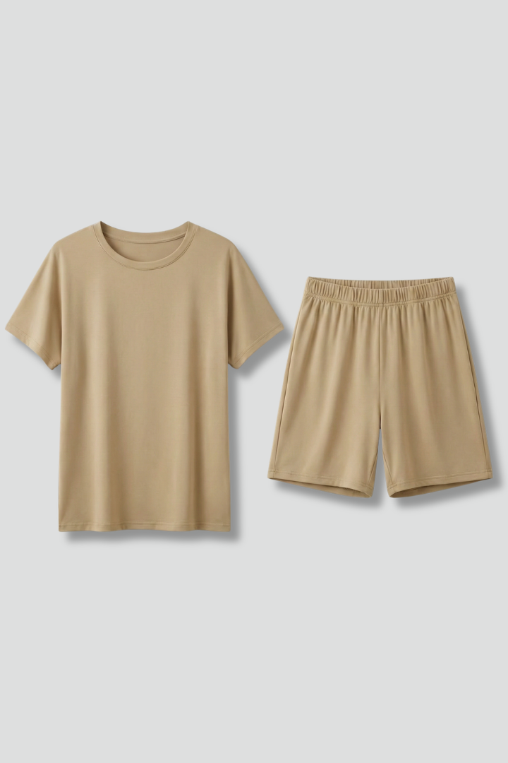 Thomasin — Round-Neck Tee &amp; Shorts Set