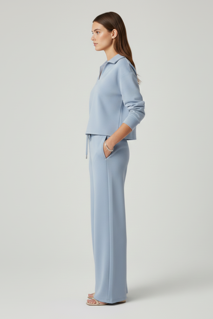 Bettina — V-Neck Top &amp; Wide-Leg Set