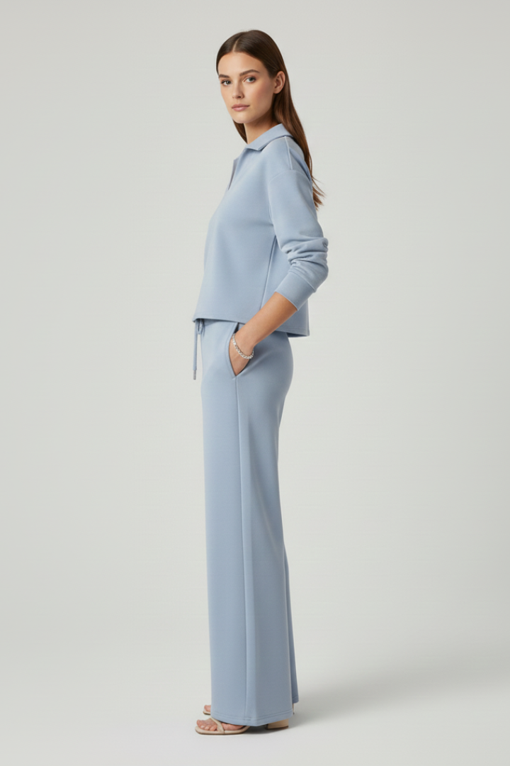 Bettina — V-Neck Top &amp; Wide-Leg Set