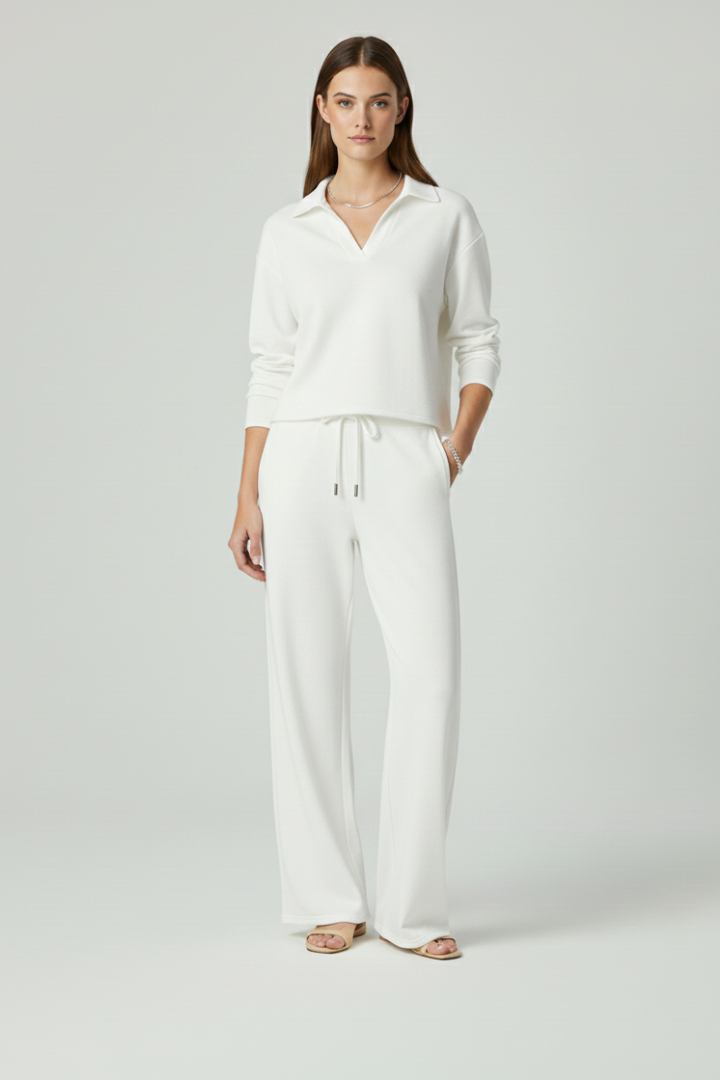 Bettina — V-Neck Top &amp; Wide-Leg Set