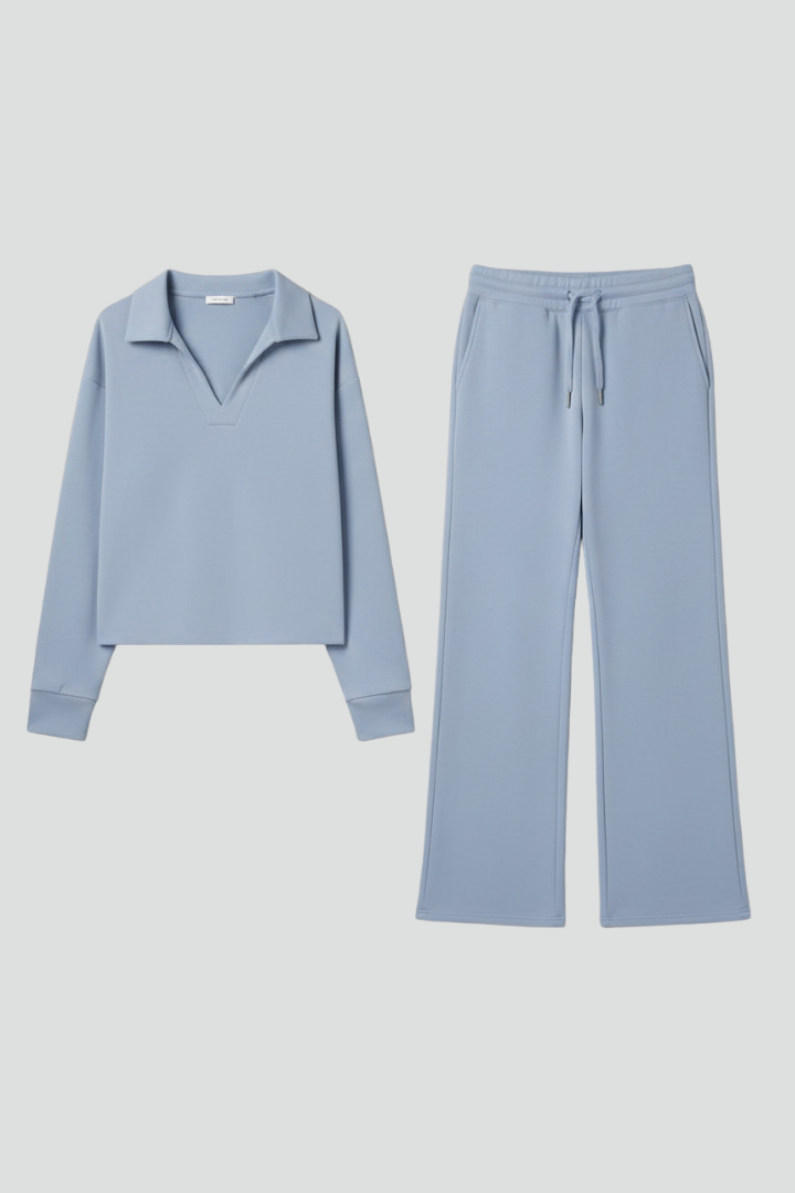 Bettina — V-Neck Top &amp; Wide-Leg Set