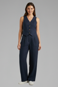 Ottoline — Sleeveless Waistcoat & Wide-Trouser Set