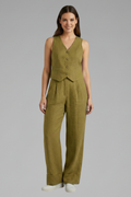 Ottoline — Sleeveless Waistcoat & Wide-Trouser Set