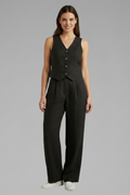 Ottoline — Sleeveless Waistcoat & Wide-Trouser Set