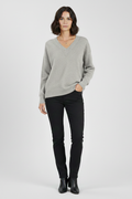 Rosabelle — Women's V-Neck Pullover Sweater