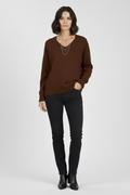 Rosabelle — Women's V-Neck Pullover Sweater
