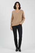 Rosabelle — Women's V-Neck Pullover Sweater