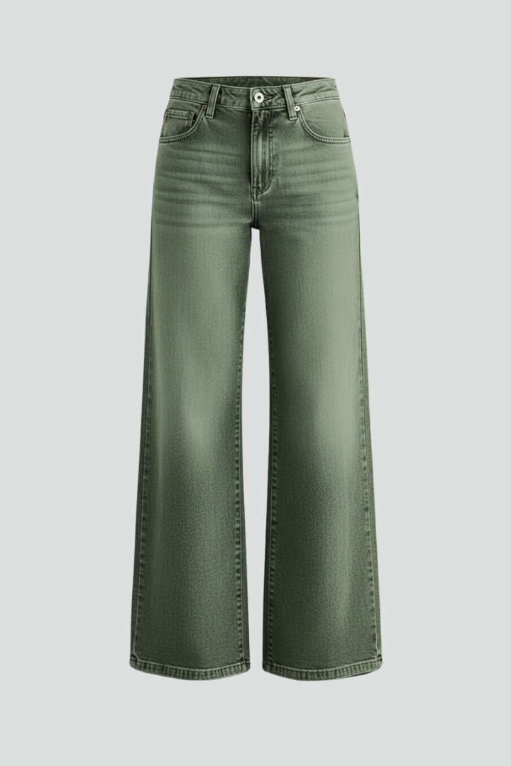 Marlowe Jean — Textured Wide-Leg Jeans