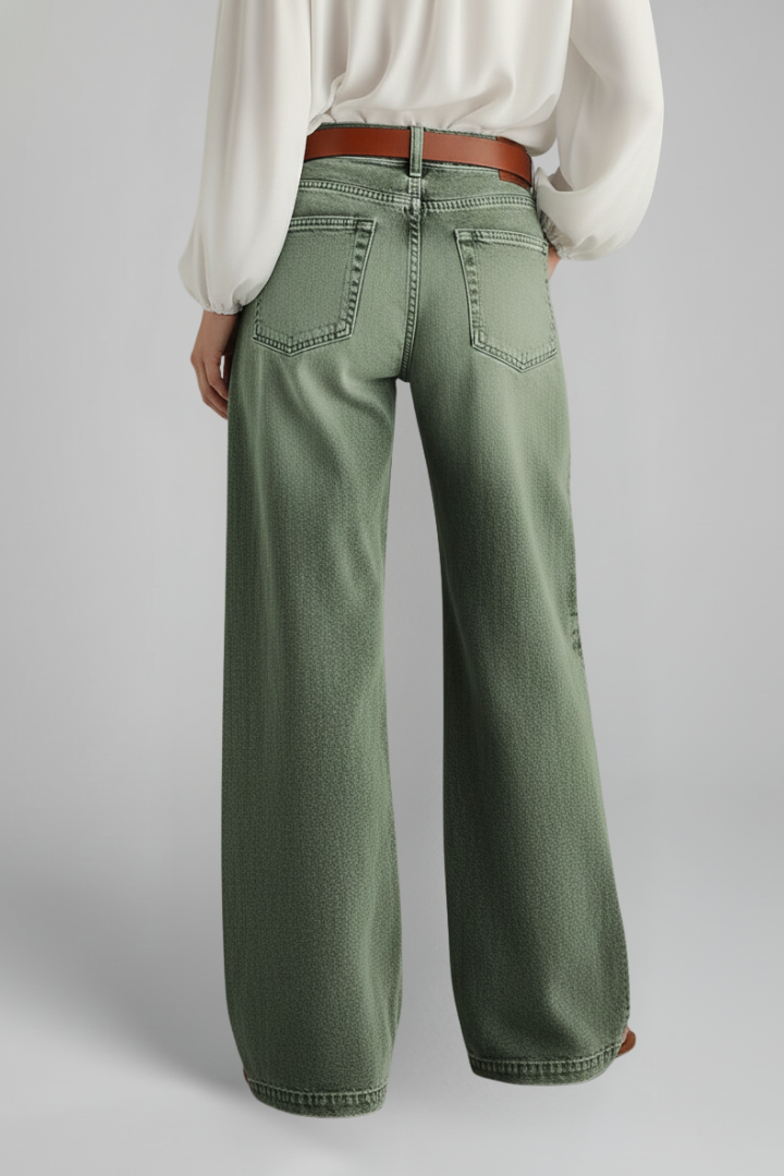 Marlowe Jean — Textured Wide-Leg Jeans